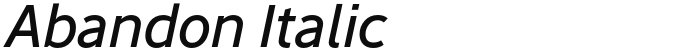 Abandon Italic