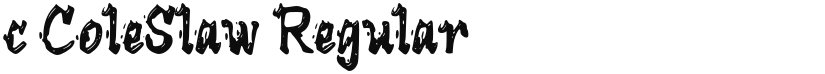 c ColeSlaw font download