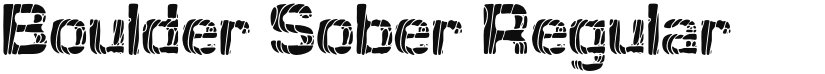 Boulder Sober font download