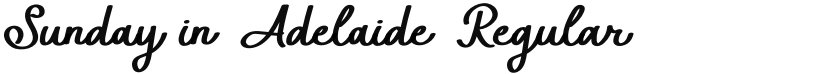 Sunday in Adelaide font download