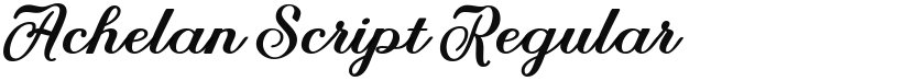 Achelan Script font download
