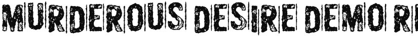 Murderous Desire DEMO font download