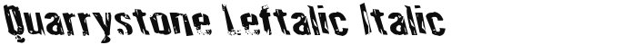 Quarrystone Leftalic Italic