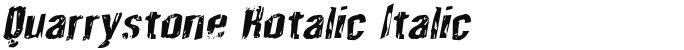 Quarrystone Rotalic Italic
