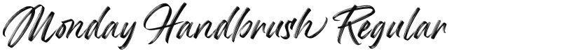 Monday Handbrush font download