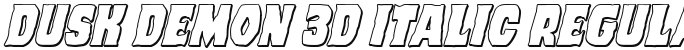 Dusk Demon 3D Italic Regular
