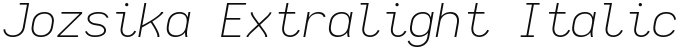 Jozsika Extralight Italic