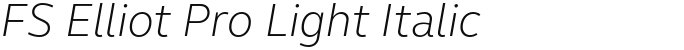 FS Elliot Pro Light Italic