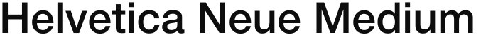 Helvetica Neue Medium