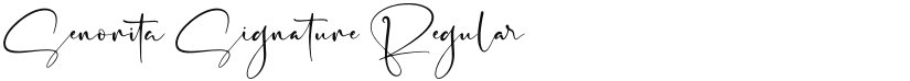 Senorita Signature font download