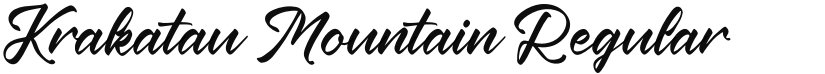 Krakatau Mountain font download