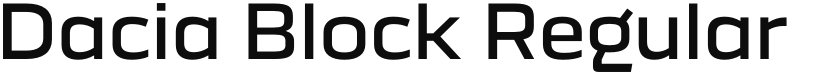 Dacia Block font download