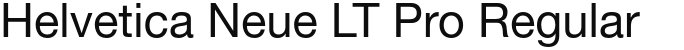 Helvetica Neue LT Pro Regular