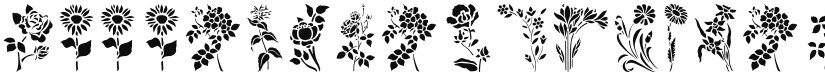 HFF Floral Stencil font download