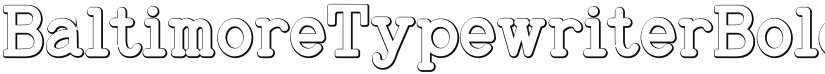 BaltimoreTypewriterBold Beveled font download