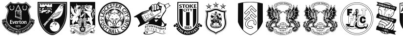 English Football Club Badges font download