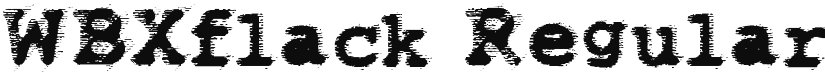 WBXflack font download