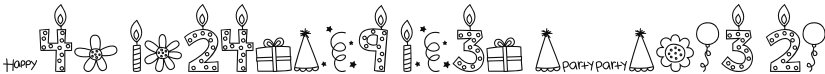 MTF Birthday Bash Doodles font download