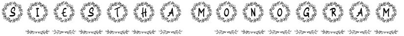 Siestha Monogram font download