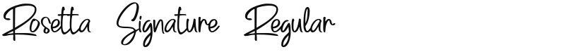 Rosetta Signature font download