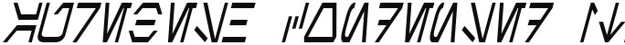 Aurebesh Condensed Italic