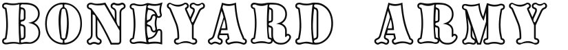 Boneyard Army font download