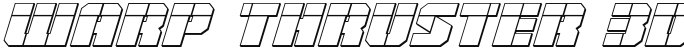 Warp Thruster 3D Laser Italic Italic