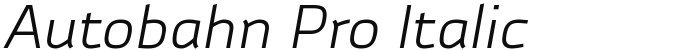 Autobahn Pro Italic