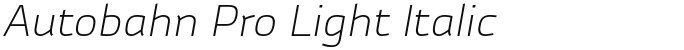 Autobahn Pro Light Italic