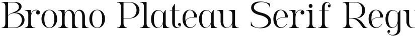Bromo Plateau Serif font download