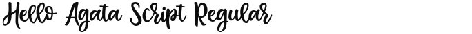 Hello Agata Script Regular