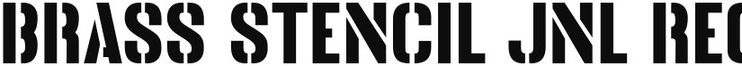 Brass Stencil JNL font download