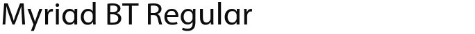 Myriad BT Regular