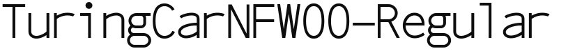 TuringCarNFW00- font download