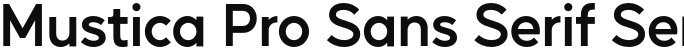Mustica Pro Sans Serif Semi Bold