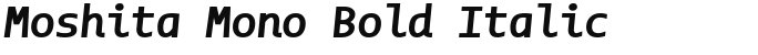 Moshita Mono Bold Italic