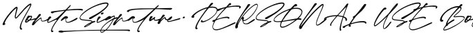 Monita Signature PERSONAL USE Bold Italic