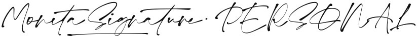 Monita Signature PERSONAL USE font download