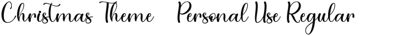 Christmas Theme - Personal Use font download
