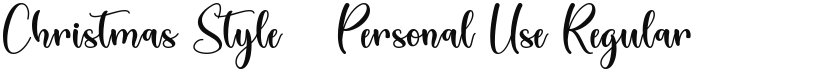 Christmas Style - Personal Use font download