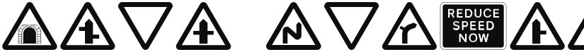 Road Caution Signs UK Part 1 font download