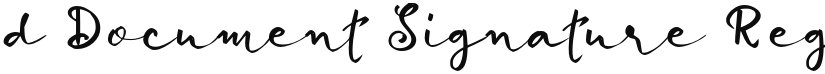 d Document Signature font download