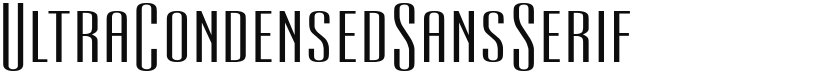 Ultra Condensed Sans Serif font download