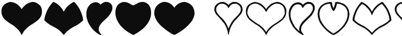 HEART shapes font download