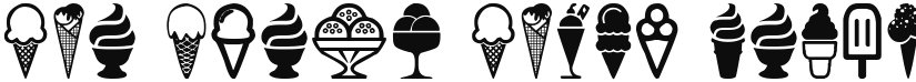 Ice Cream Icons font download