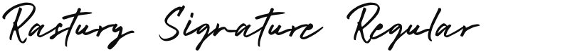Rastury Signature font download