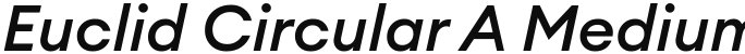 Euclid Circular A Medium Italic