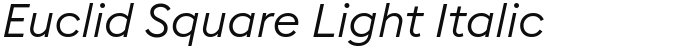 Euclid Square Light Italic
