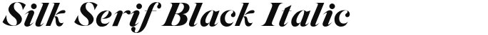 Silk Serif Black Italic