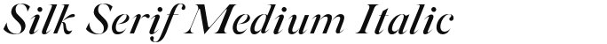 Silk Serif Medium Italic